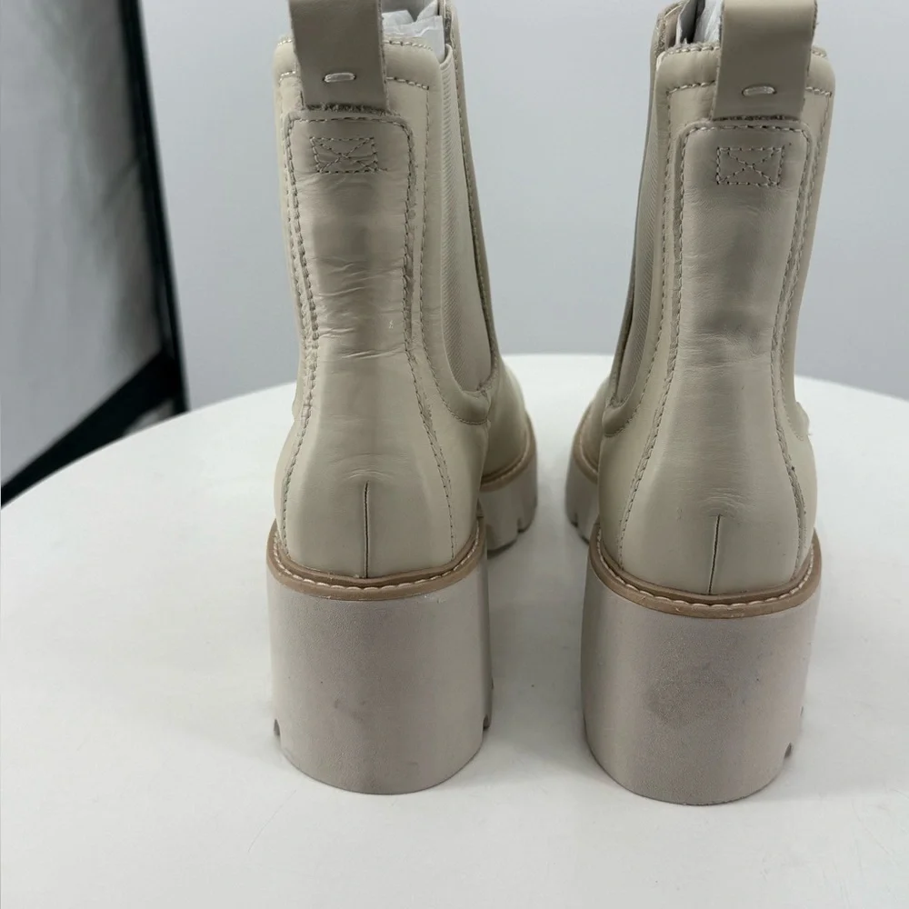 Dolce Vita Cream Lug Sole Chelsea Boots Size 10 Platform Ankle Boot Size 10 NWOB